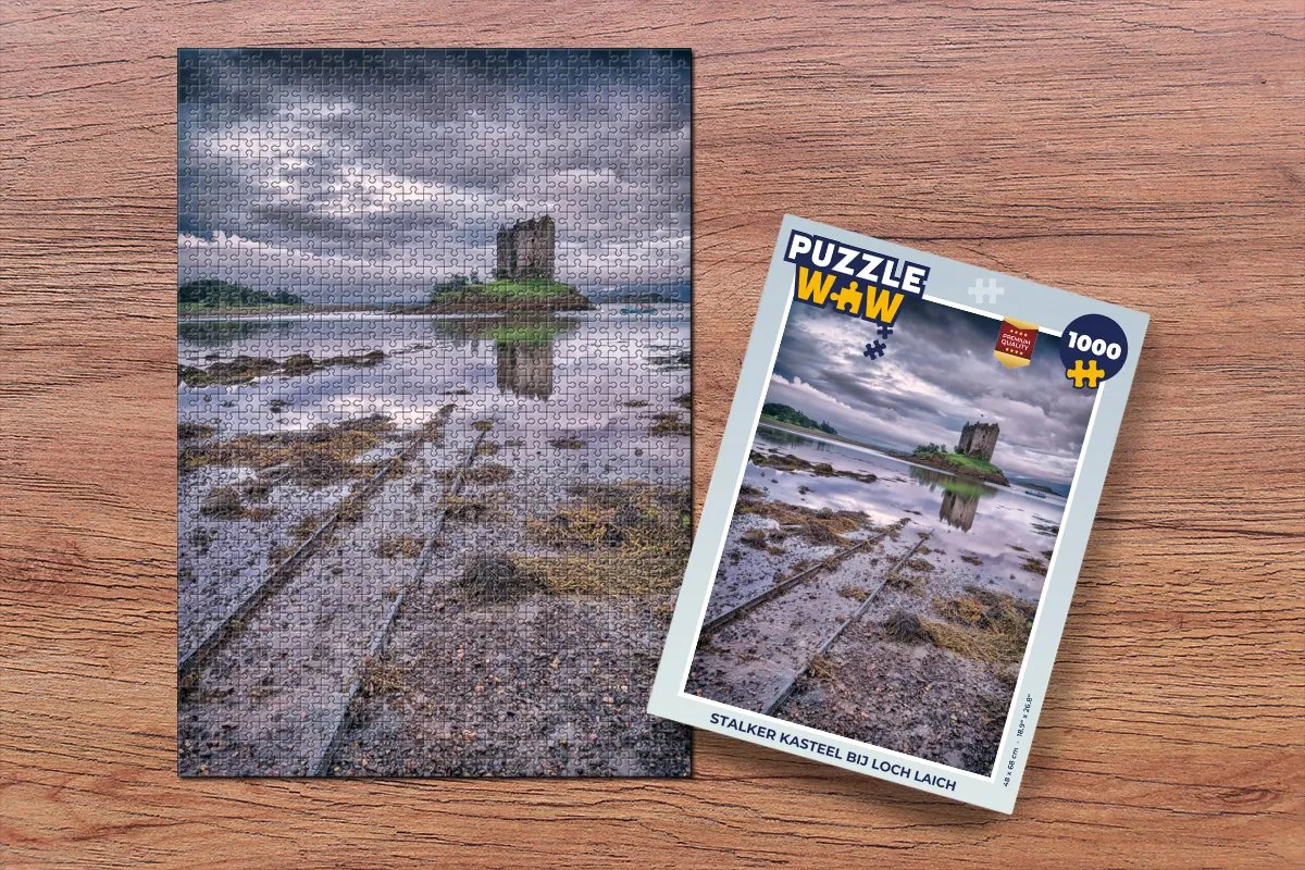 PuzzleWow Stalker Kasteel bij Loch Laich Legpuzzel 1000 Stuks - Multicolor
