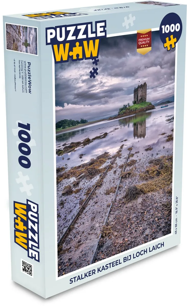 PuzzleWow Stalker Kasteel bij Loch Laich Legpuzzel 1000 Stuks - Multicolor