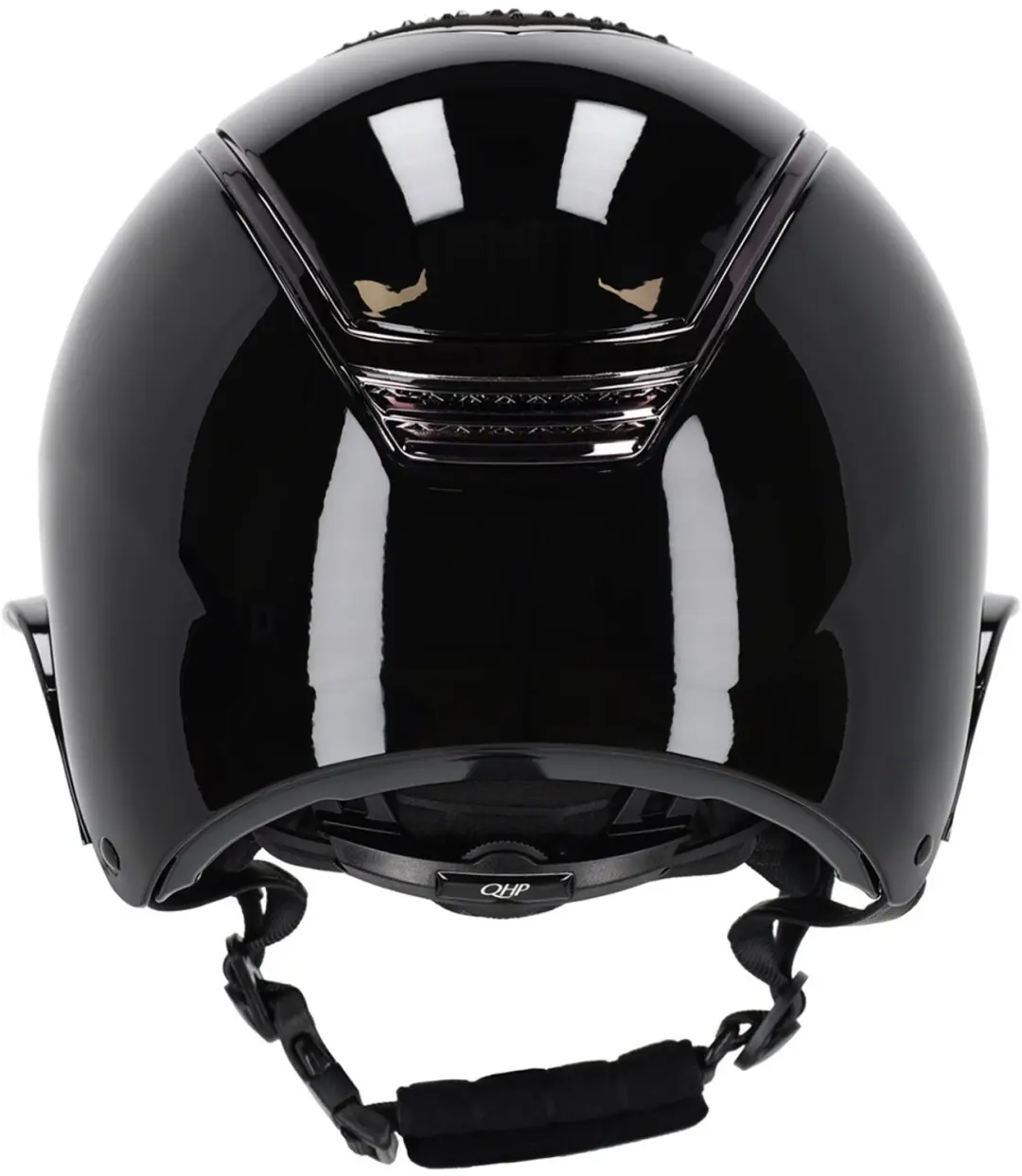 QHP Memphis Polo Visor Paardrijcap - 51 - Zwart - afbeelding 3 van 6