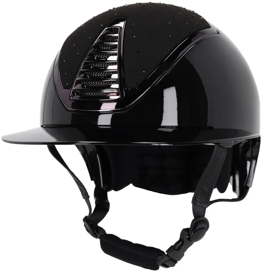 QHP Memphis Polo Visor Paardrijcap - 51 - Zwart - afbeelding 6 van 6