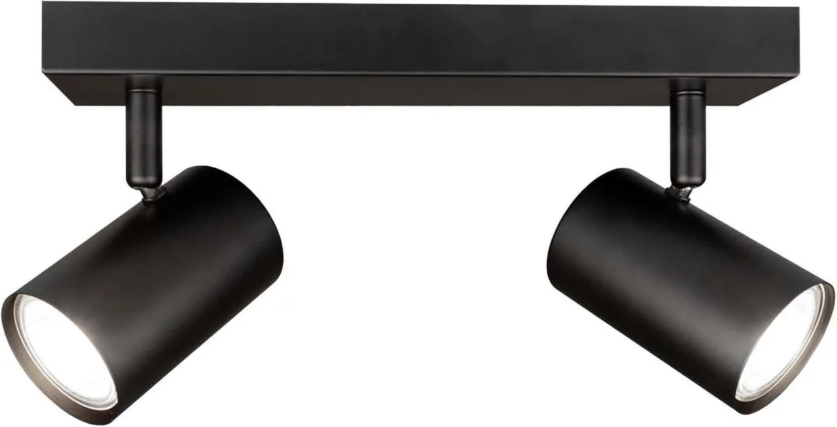 LEDVION Plafondspot 2-lichts Zwart 5W 4000K GU10