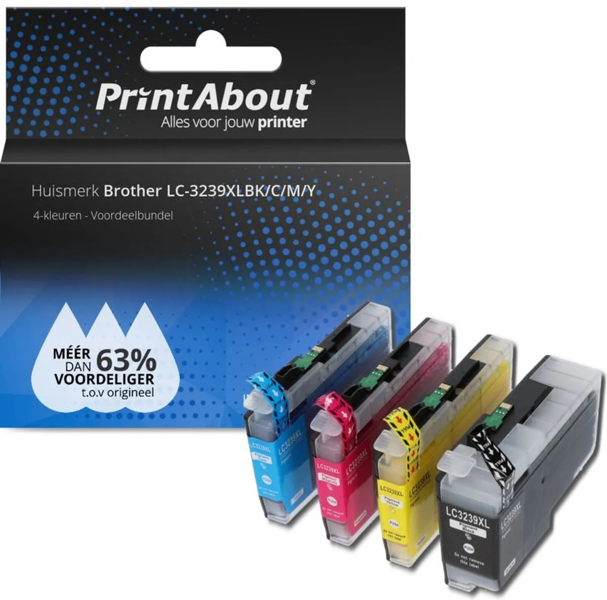 PrintAbout LC-3239XLBK/C/M/Y Inktcartridge 4-kleuren