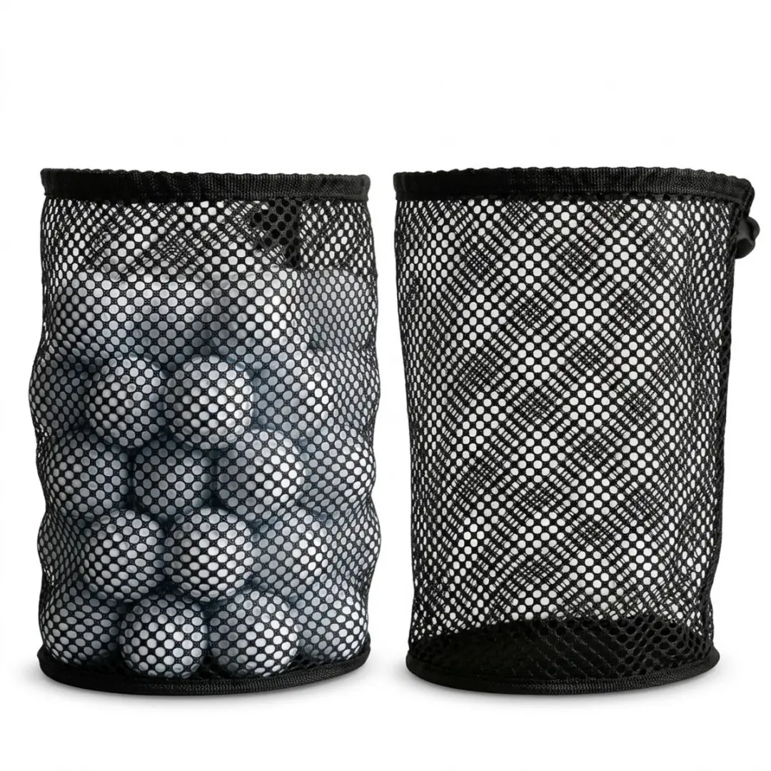 Zwarte golfbal tas groot voor 50 golfballen