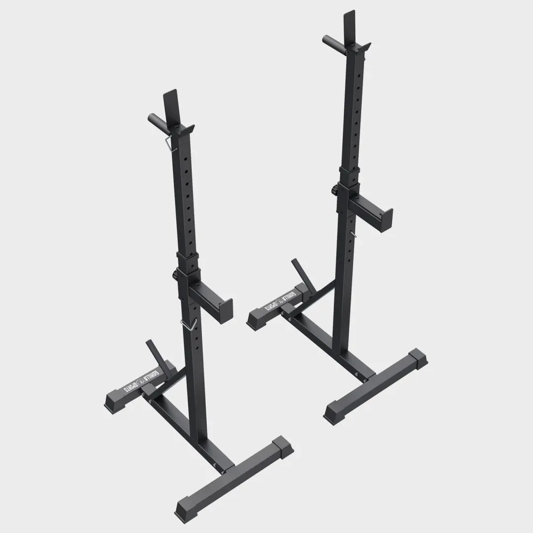Gorilla Sports Squat- en Bankdruksteunen Pro Verstelbaar - Tot 500 kg - Zwart - afbeelding 4 van 6