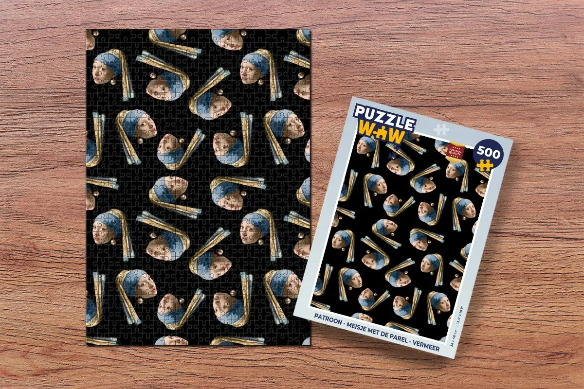 PuzzleWow Vermeer Meisje met de parel Legpuzzel 500 Stuks - Multicolor