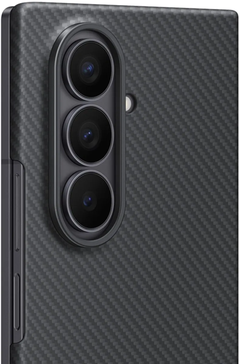 Samsung Galaxy Z Fold 7 Hoesje - Carbon Shield Case - Zwart