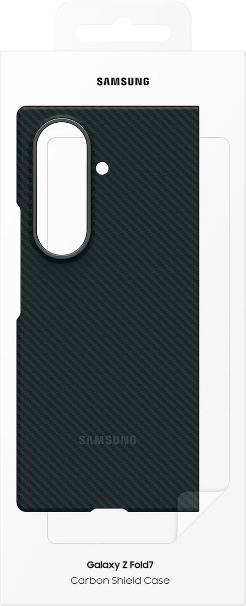 Samsung Galaxy Z Fold 7 Hoesje - Carbon Shield Case - Zwart