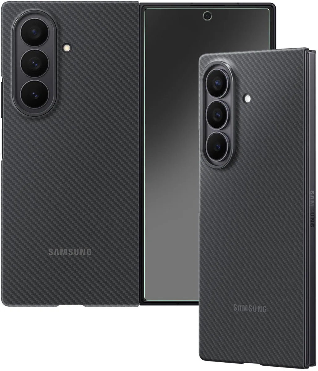 Samsung Galaxy Z Fold 7 Hoesje - Carbon Shield Case - Zwart
