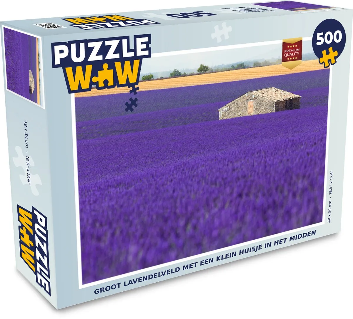 PuzzleWow Legpuzzel Lavendelveld 500 Stuks