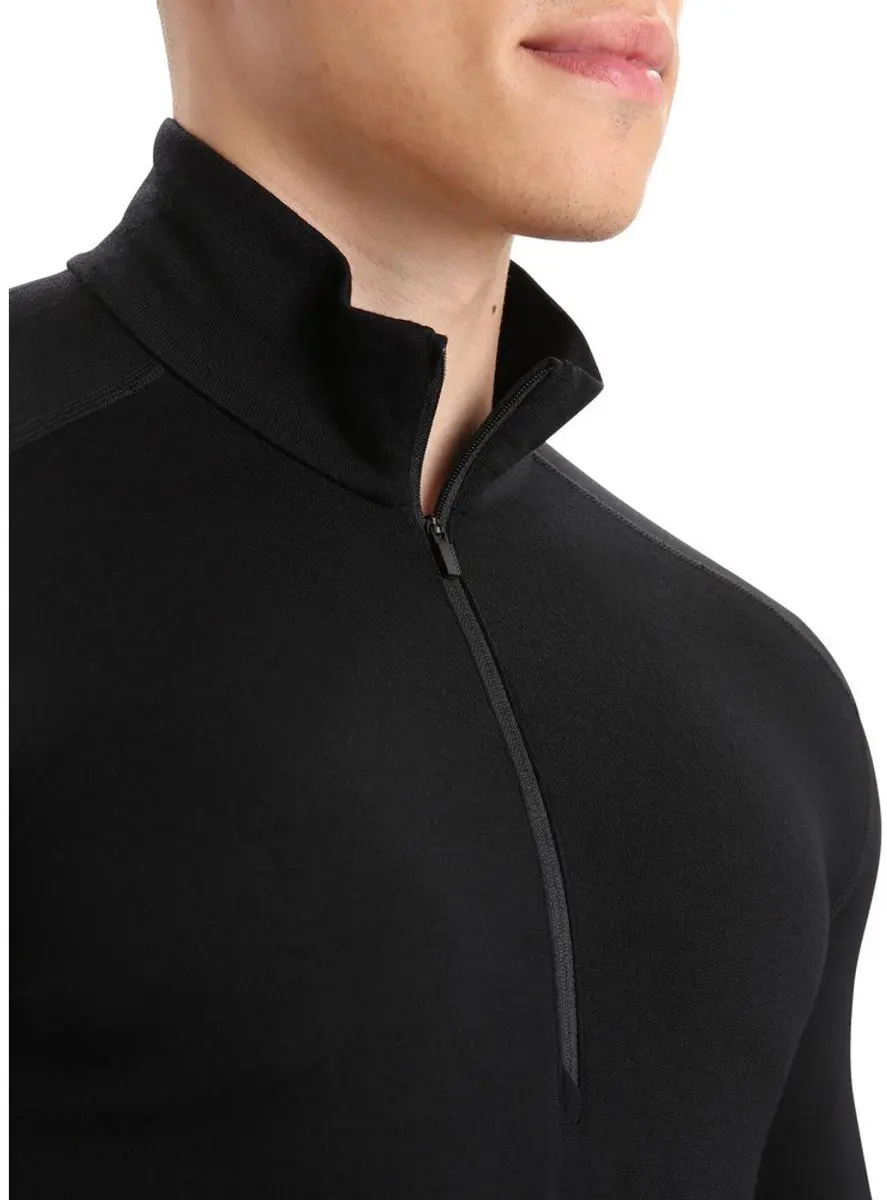 Icebreaker Tech LS Half Zip Thermoshirt M - Zwart - afbeelding 5 van 6