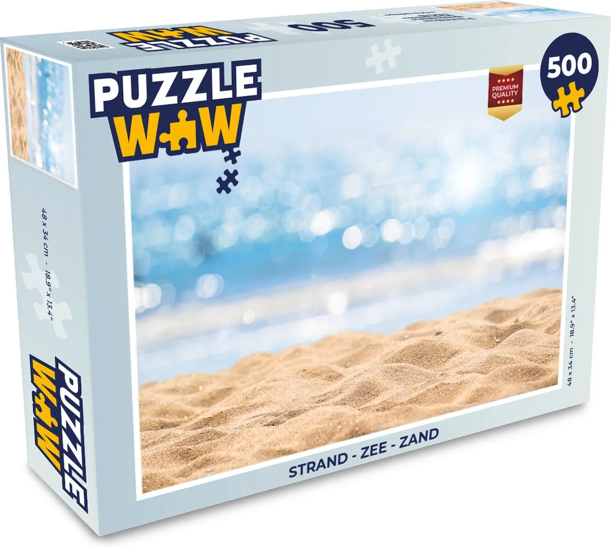 PuzzleWow Strand Zee Zand Legpuzzel 500 Stuks