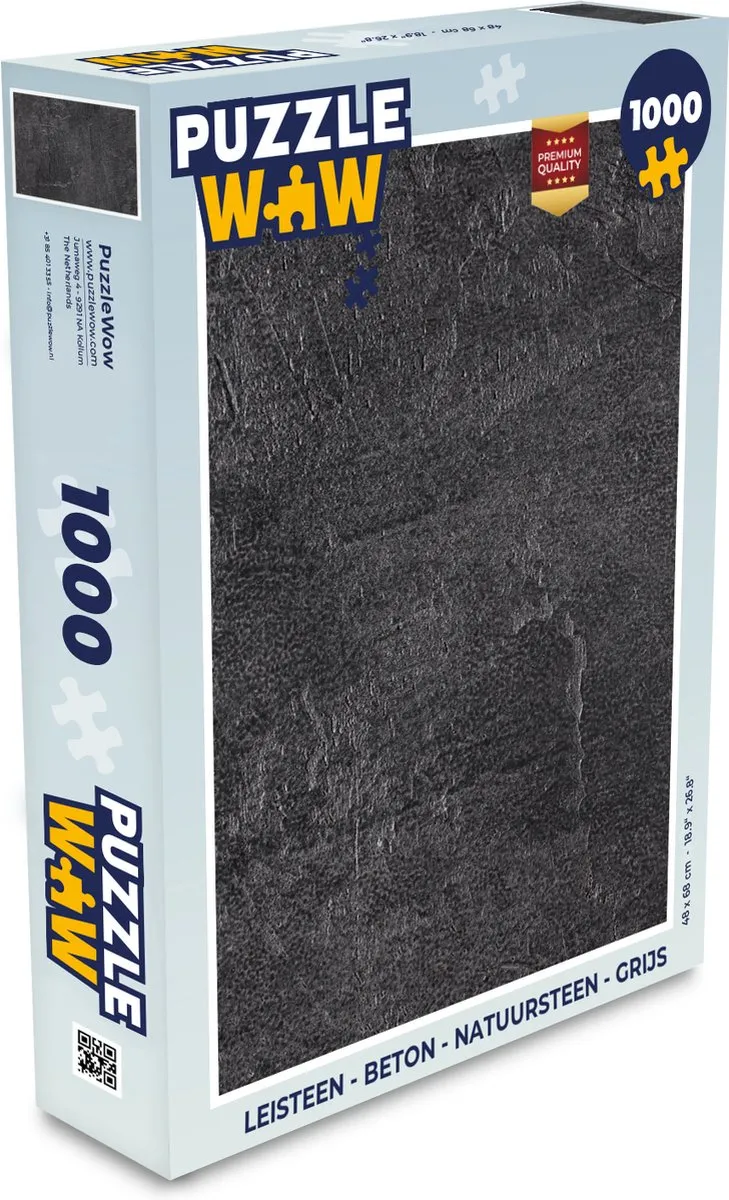 PuzzleWow Leisteen Betonprint Legpuzzel 1000 Stuks - Multicolor