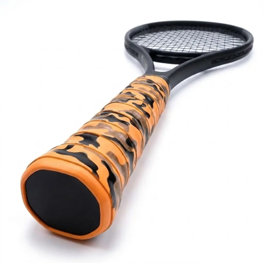 Oranje camouflage badminton en tennis grip unisex