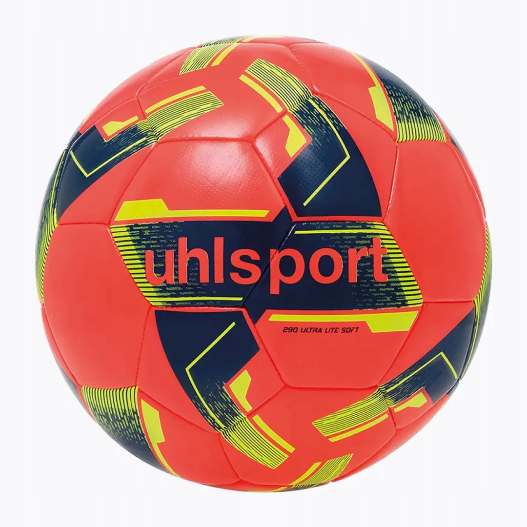 Uhlsport Lite Soft 290 Voetbal Maat 5 Fluo Rood/Marineblauw