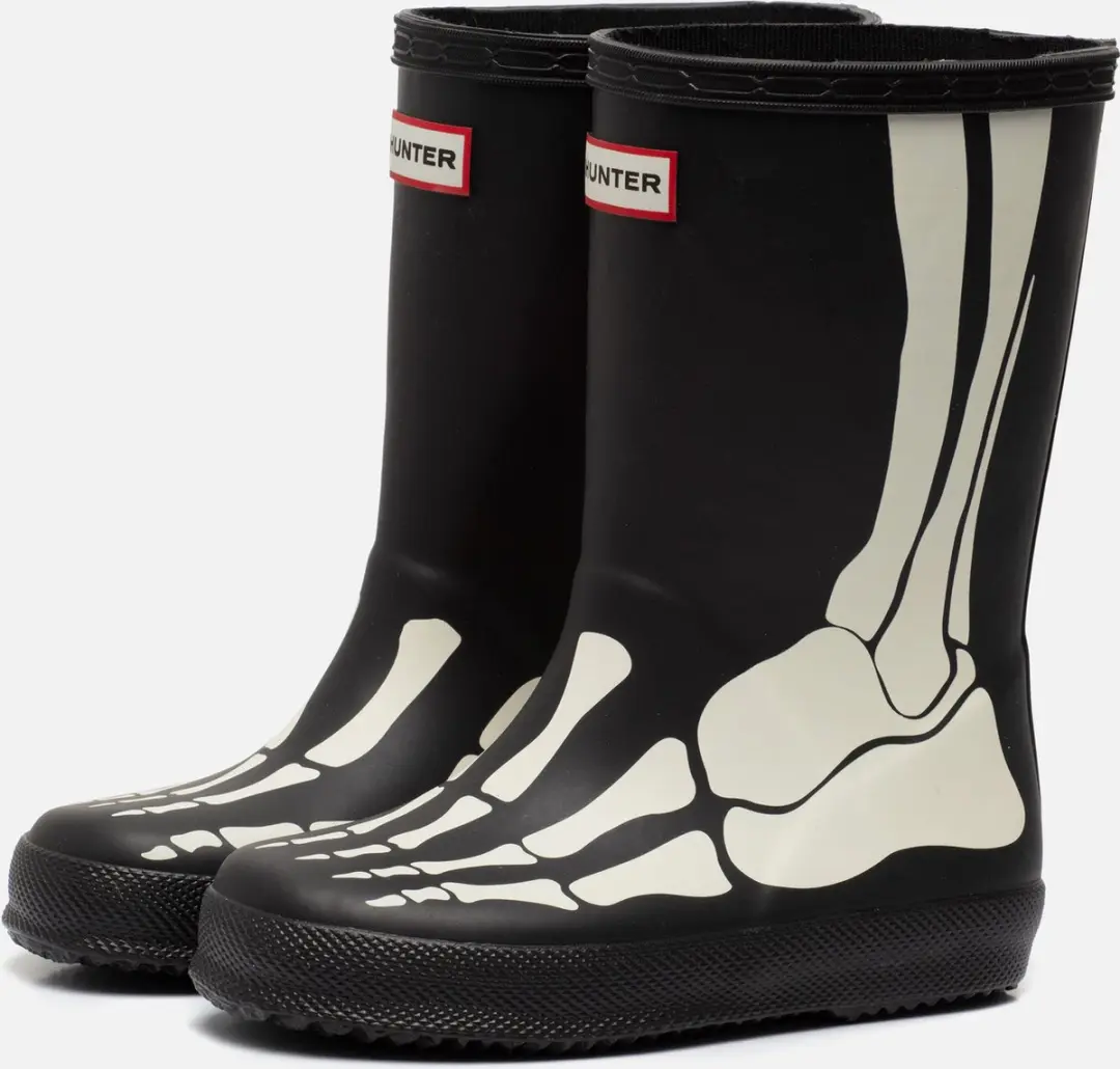 Hunter Skeleton Regenlaarzen zwart Rubber