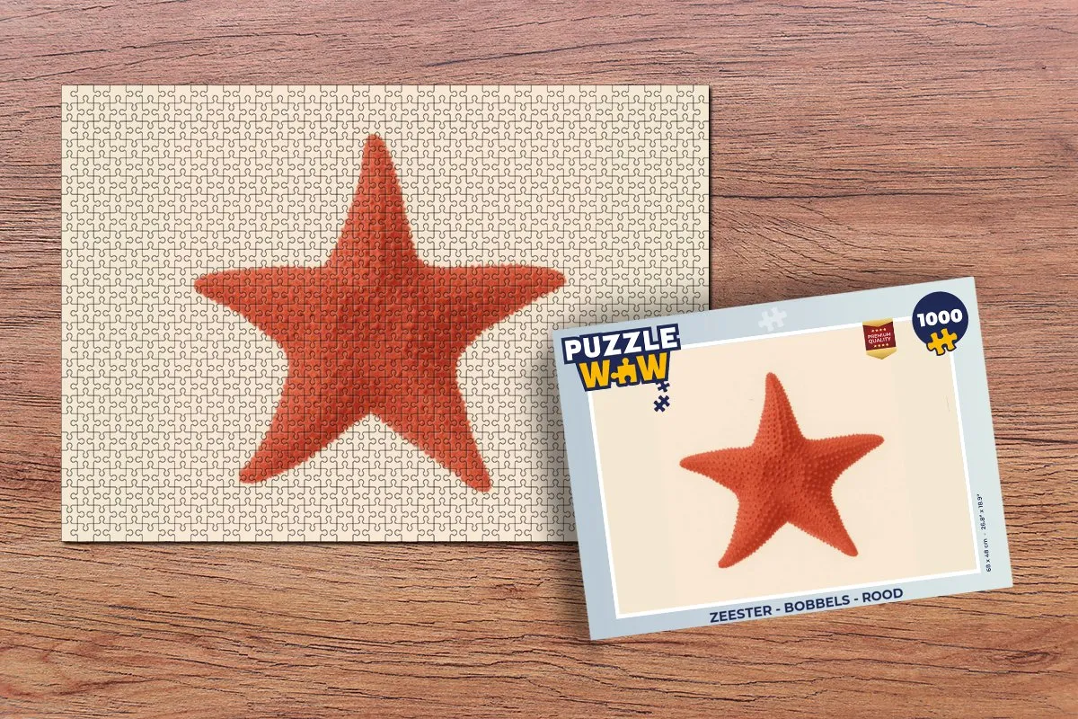 PuzzleWow Zeester Legpuzzel 1000 Stuks - Rood