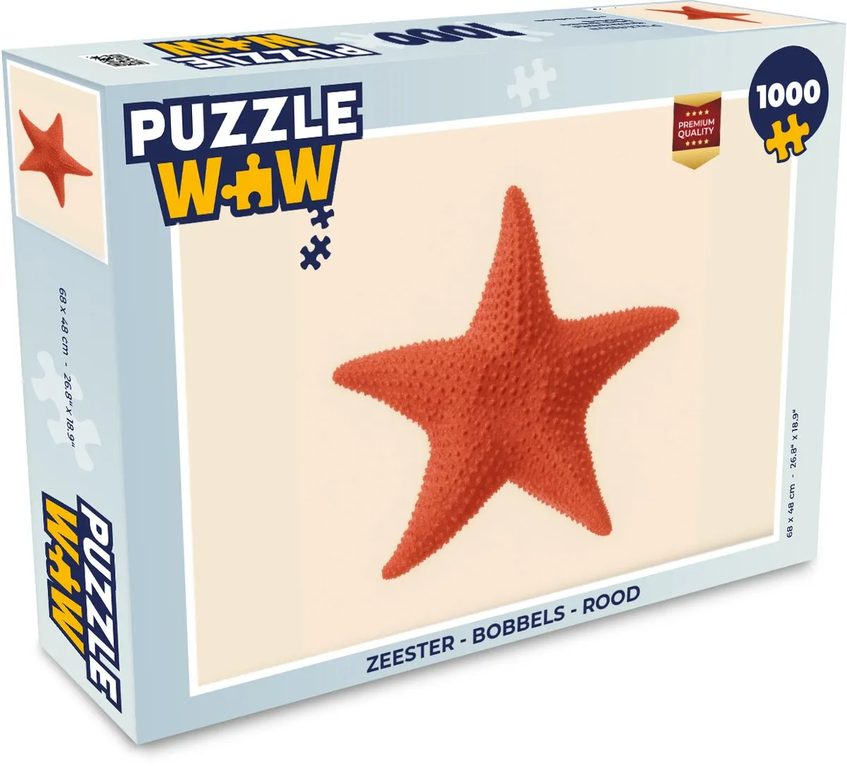 PuzzleWow Zeester Legpuzzel 1000 Stuks - Rood