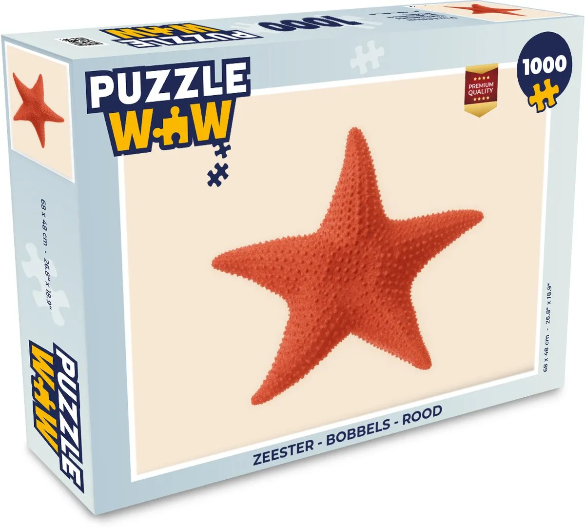 PuzzleWow Zeester Legpuzzel 1000 Stuks - Rood