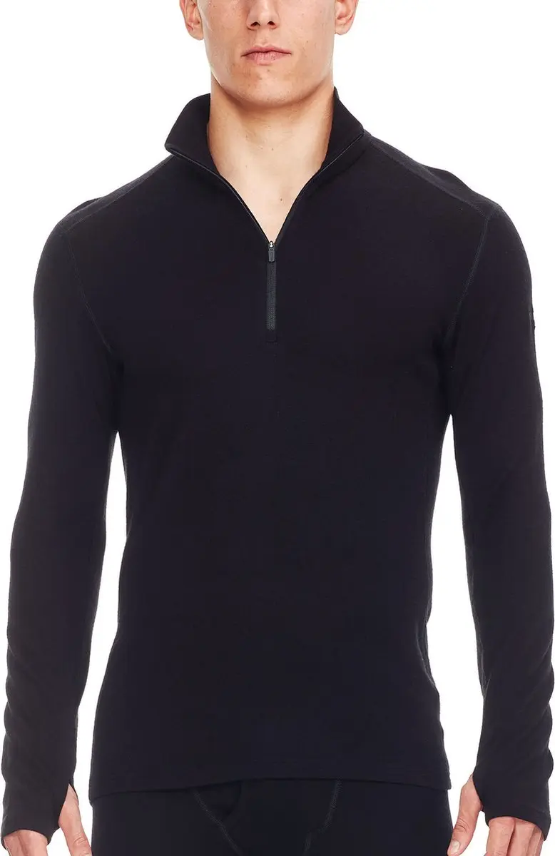 Icebreaker Men's Tech Top Long Sleeve Half Zip Gritstone Heather - XXL