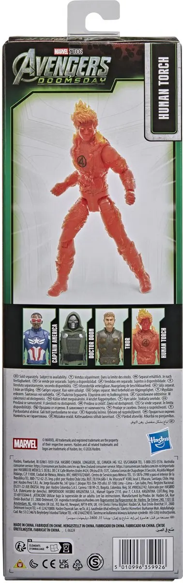 Hasbro Marvel Avengers Doomsday Titan Hero Human Torch 30cm - afbeelding 5 van 6