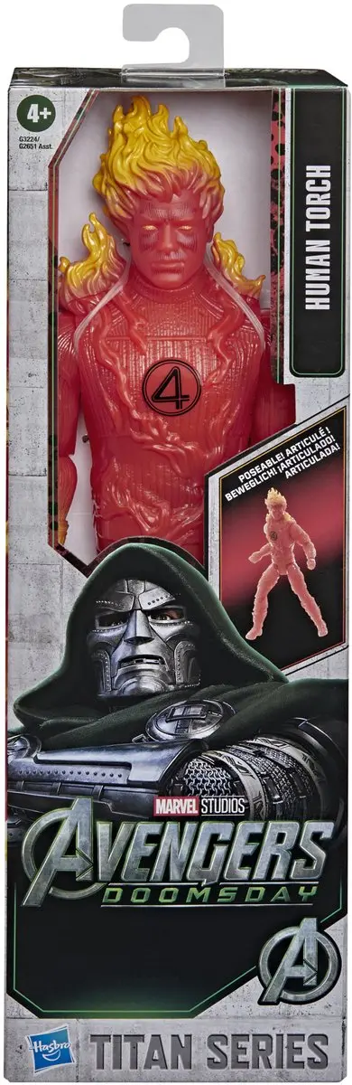 Hasbro Marvel Avengers Doomsday Titan Hero Human Torch 30cm - afbeelding 2 van 6