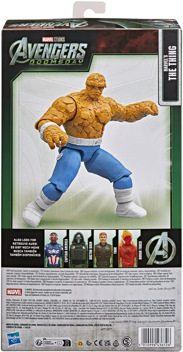 Hasbro Marvel Studios Doomsday Titan Series The Thing Actiefiguur 30cm - afbeelding 6 van 6