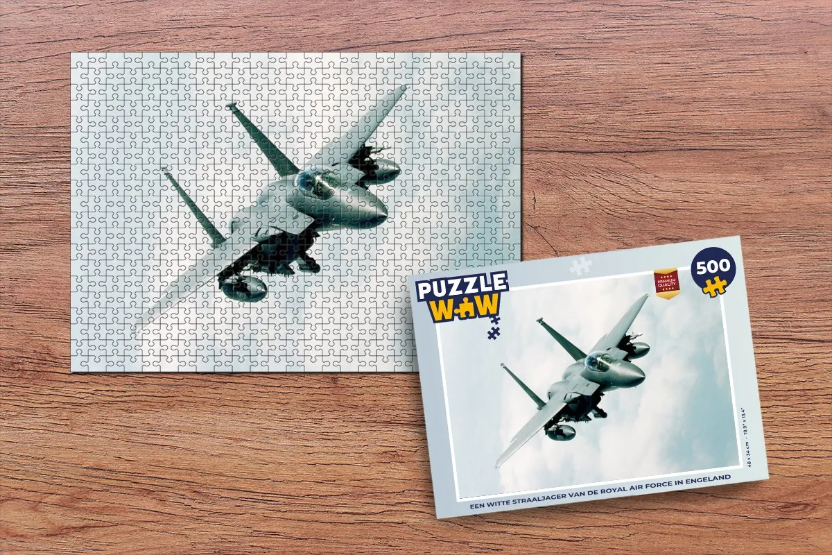 PuzzleWow Royal Air Force Straaljager Legpuzzel 500 Stuks - Multicolor