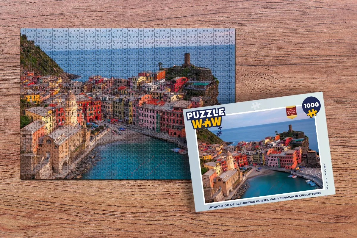 PuzzleWow Vernazza Legpuzzel 1000 Stuks - Multicolor