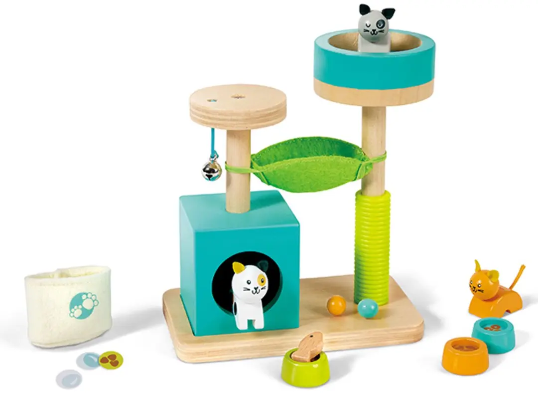 Poppenhuis kattenparadijs speelset