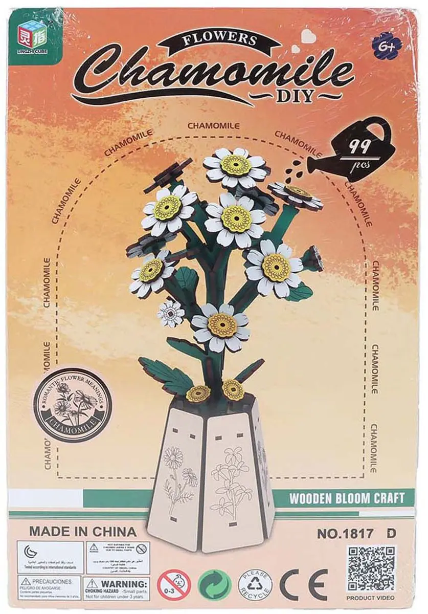 VAN MANEN Vedes Houten Bloemen Knutselset - Meerkleurig