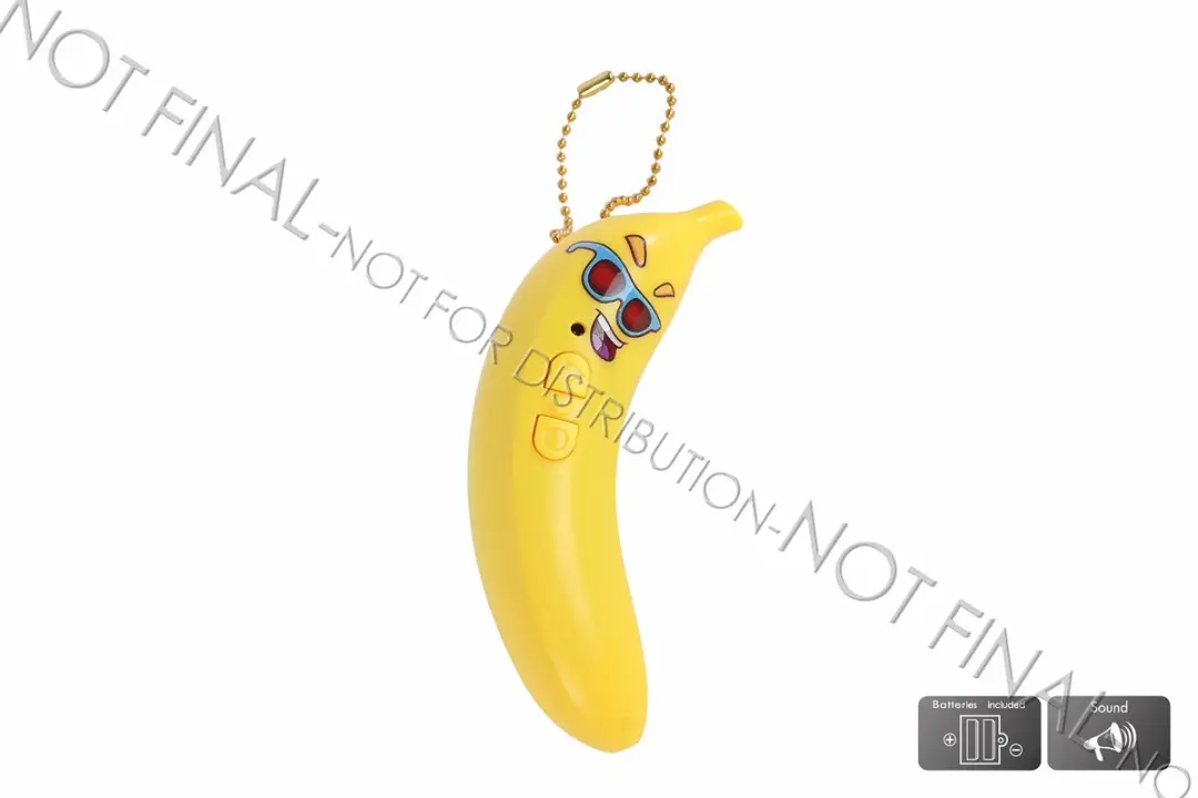 Van Manen speelgoed banaan met opnamefunctie 10cm geel.