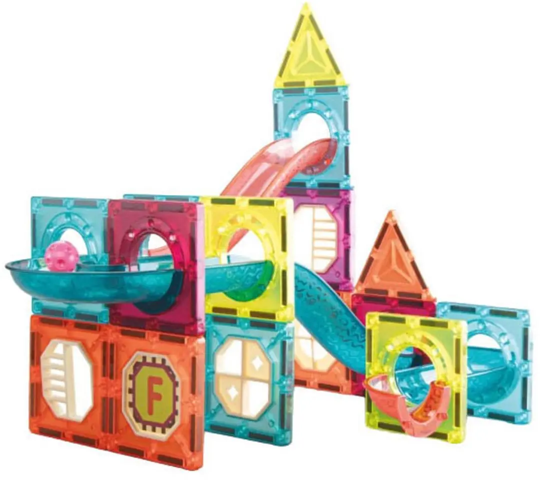 Toi-Toys Magnetische Knikkerbaan Bouwset - 78-delig - Meerkleurig - afbeelding 2 van 6