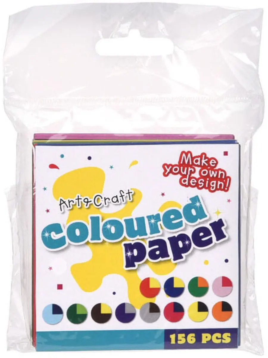 Koopman Gekleurd Papier 156 Vellen - 7,6x7,6cm Multi - afbeelding 2 van 2