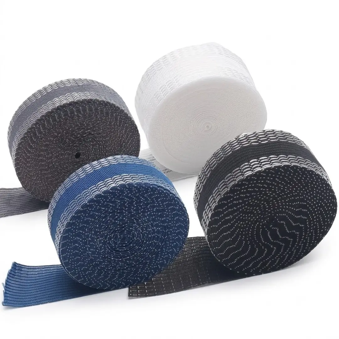 Strijkband set wit zwart grijs blauw 4 rollen zelfklevende broek zoom tape strij
