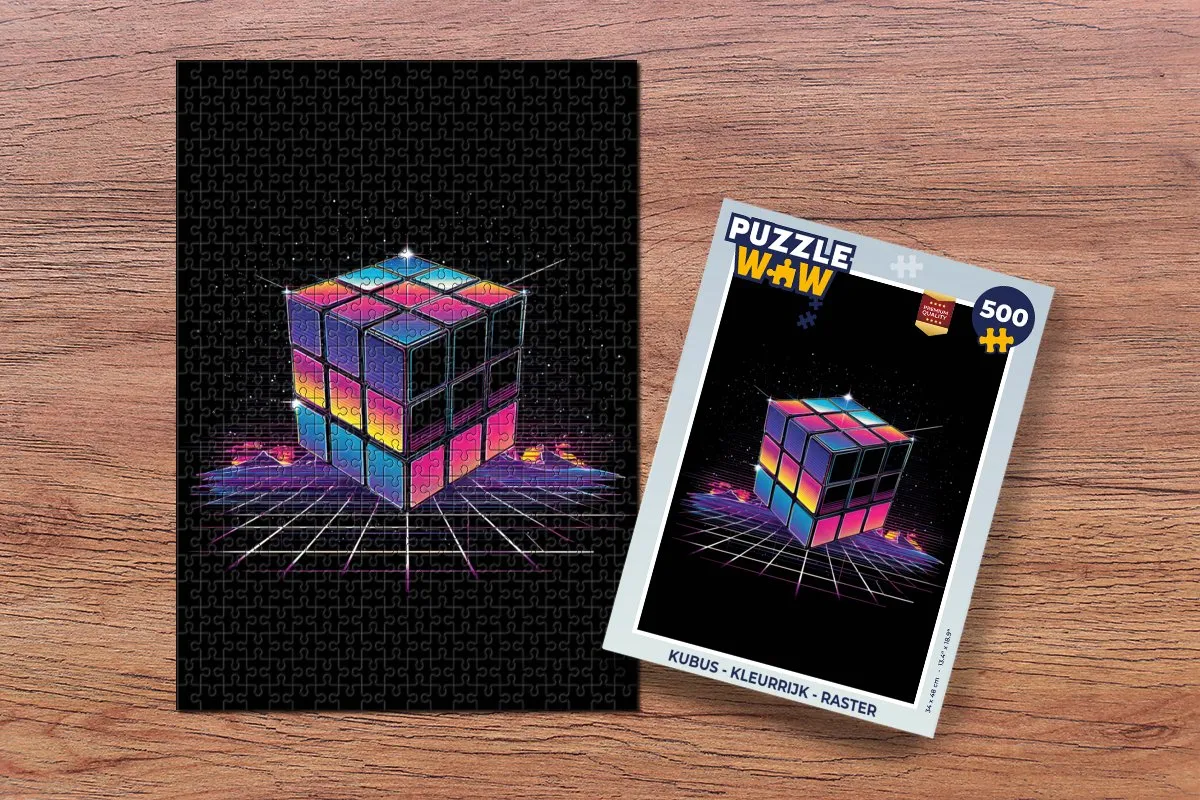 PuzzleWow Kubus Kleurrijk Legpuzzel 500 Stuks - MPN 8721406853442