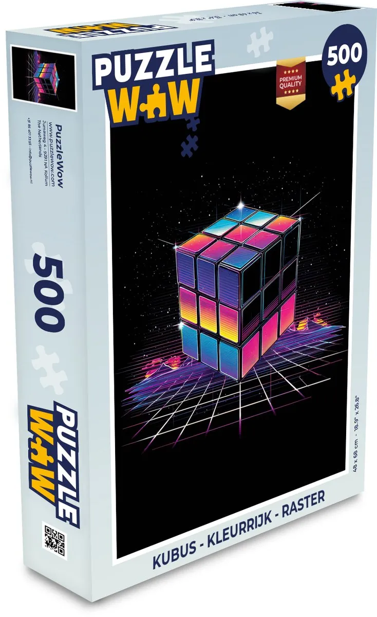 PuzzleWow Kubus Kleurrijk Legpuzzel 500 Stuks