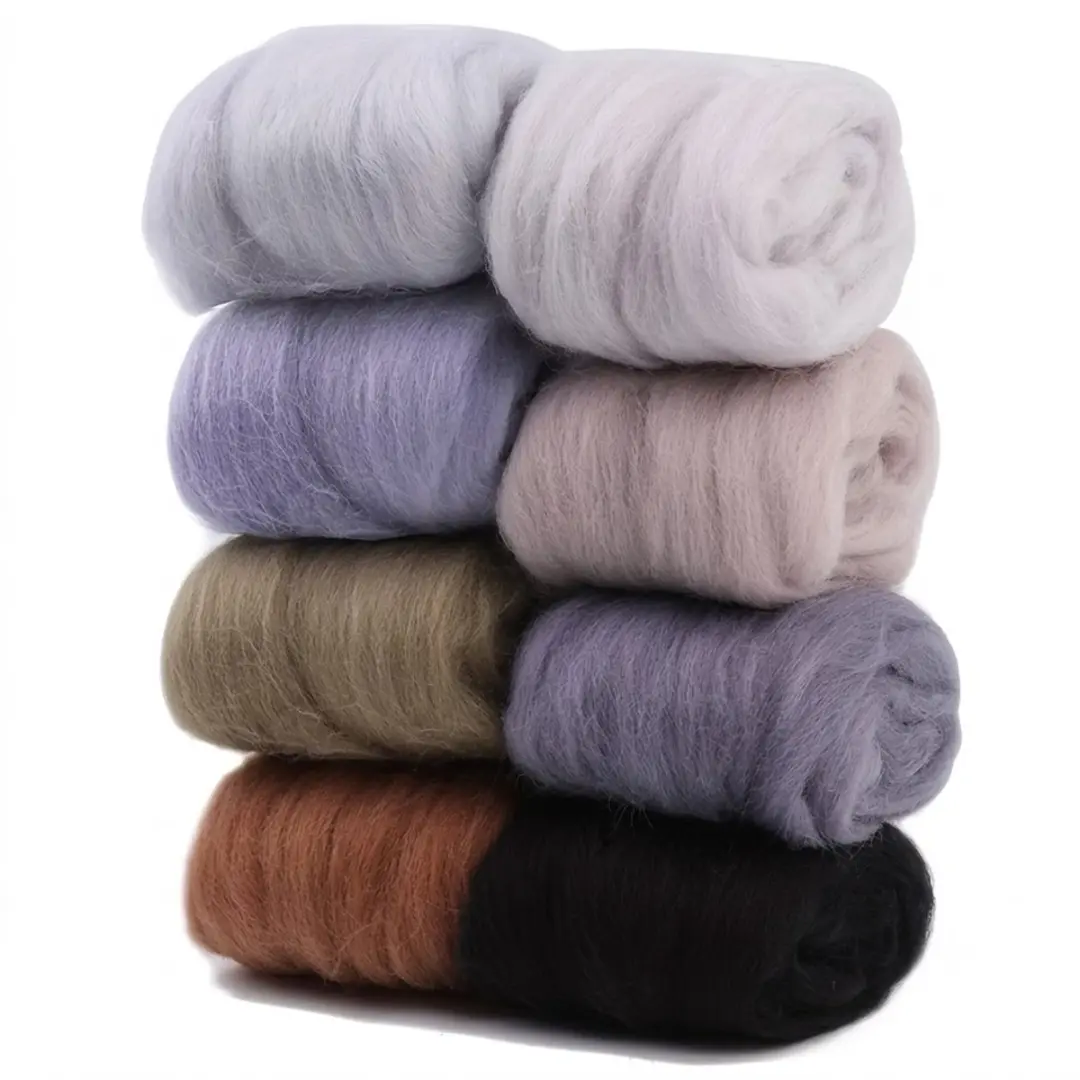 Beige vilt wol naaldvilten set 80g
