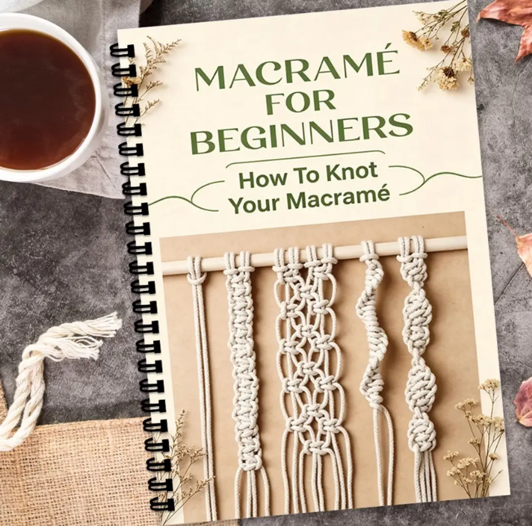 Spiraal gebonden macramé notitieboek voor beginners knoop cursus logboek stap v