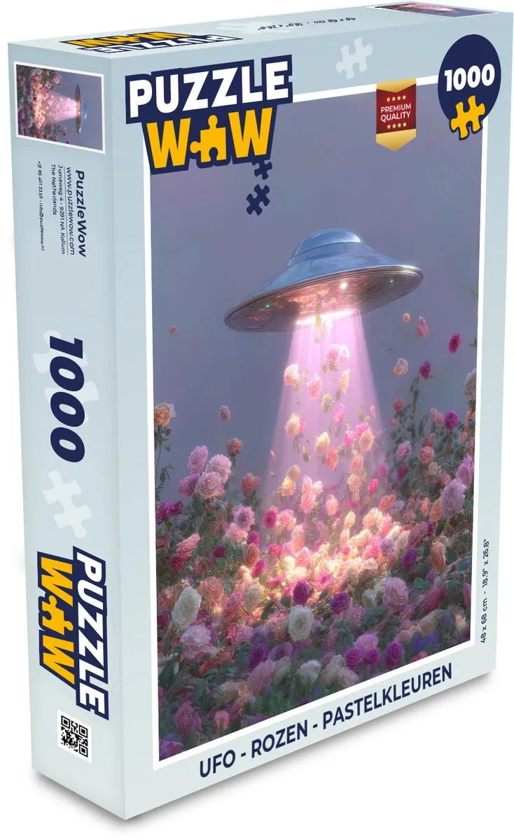 PuzzleWow Ufo Rozen Legpuzzel 1000 Stuks