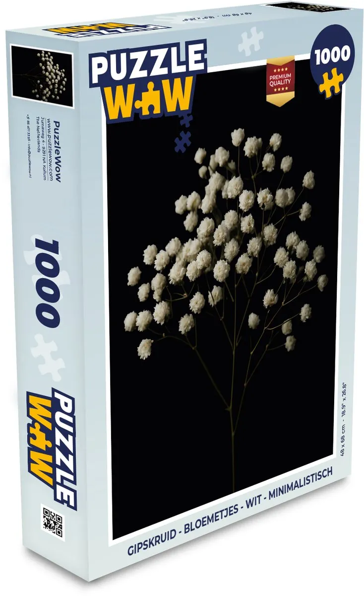 PuzzleWow Gipskruid Bloemetjes Legpuzzel 1000 Stuks