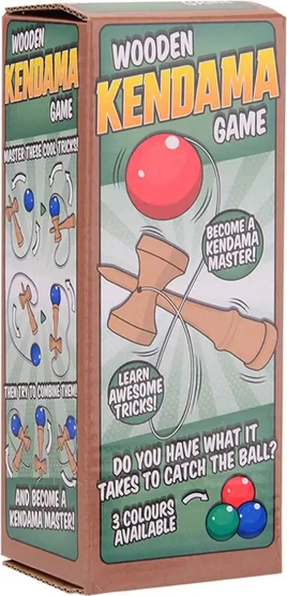 Johntoy Kendama Houten Spel - Coördinatie Training - Rood - afbeelding 4 van 5