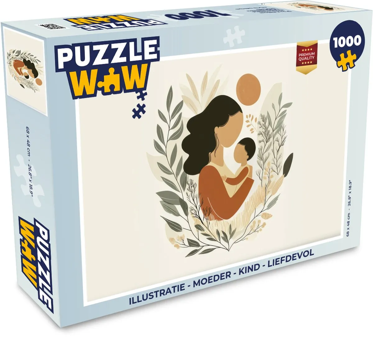 PuzzleWow Moeder & Kind Legpuzzel 1000 Stuks - Illustratie