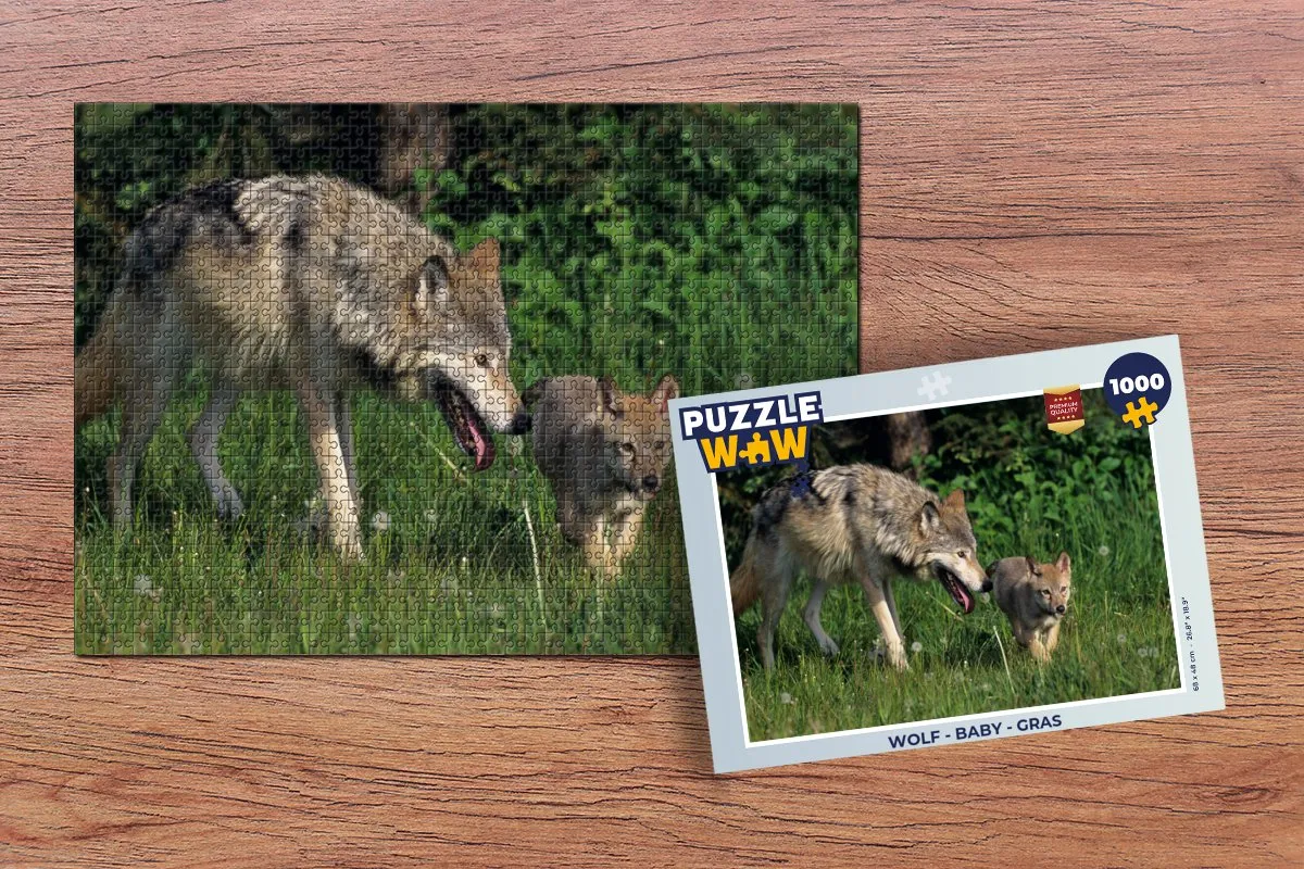 PuzzleWow Baby Gras Legpuzzel 1000 Stuks - Multicolor