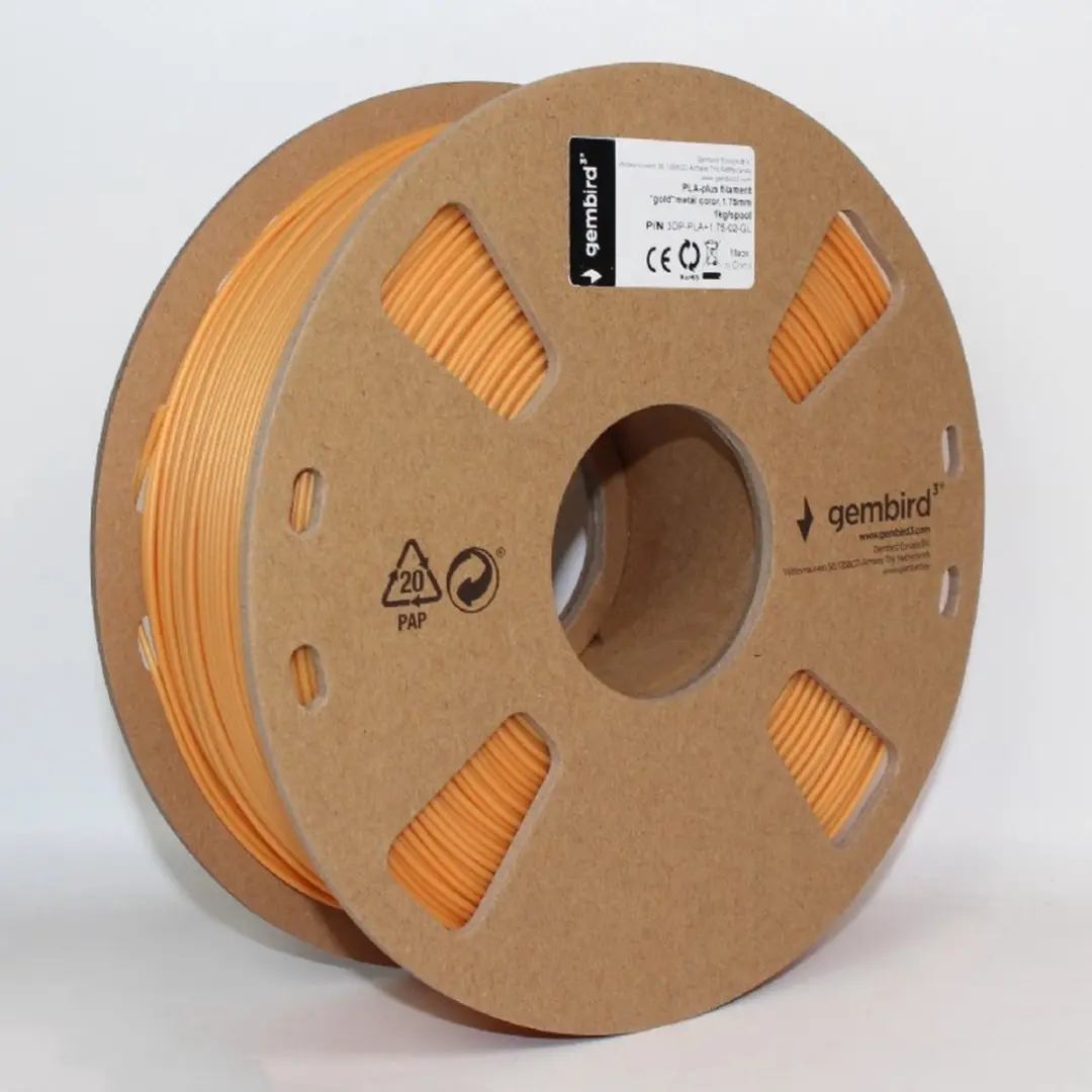 Gembird PLA+ 1.75mm Oranje 1kg - afbeelding 2 van 6