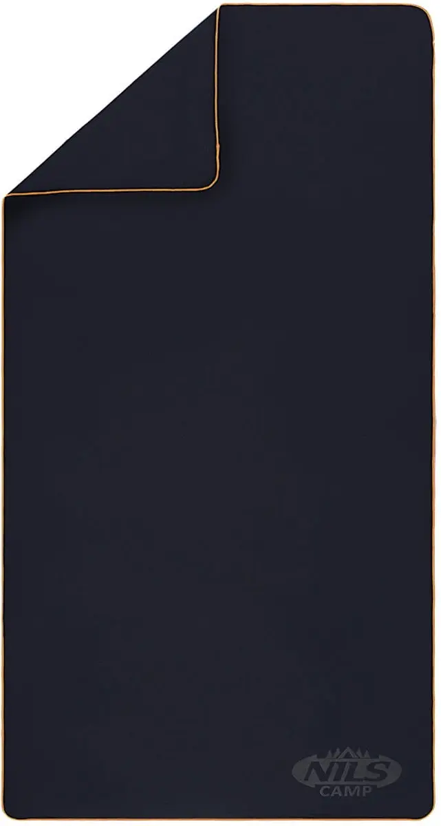 Nils Camp NCR12 Microvezel Handdoek 180x100cm - Zwart - afbeelding 5 van 6