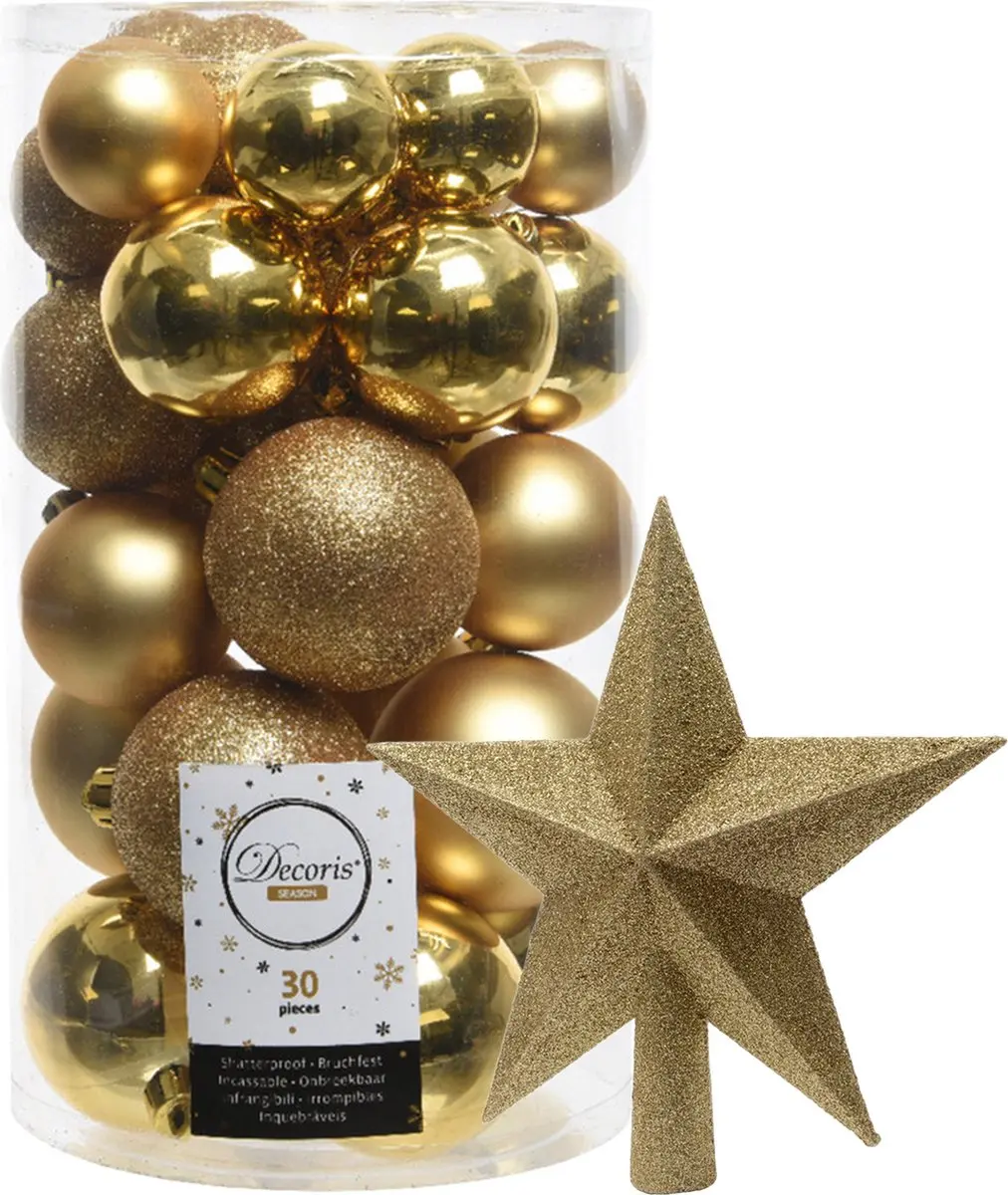 Decoris kerstballen 30x stuks