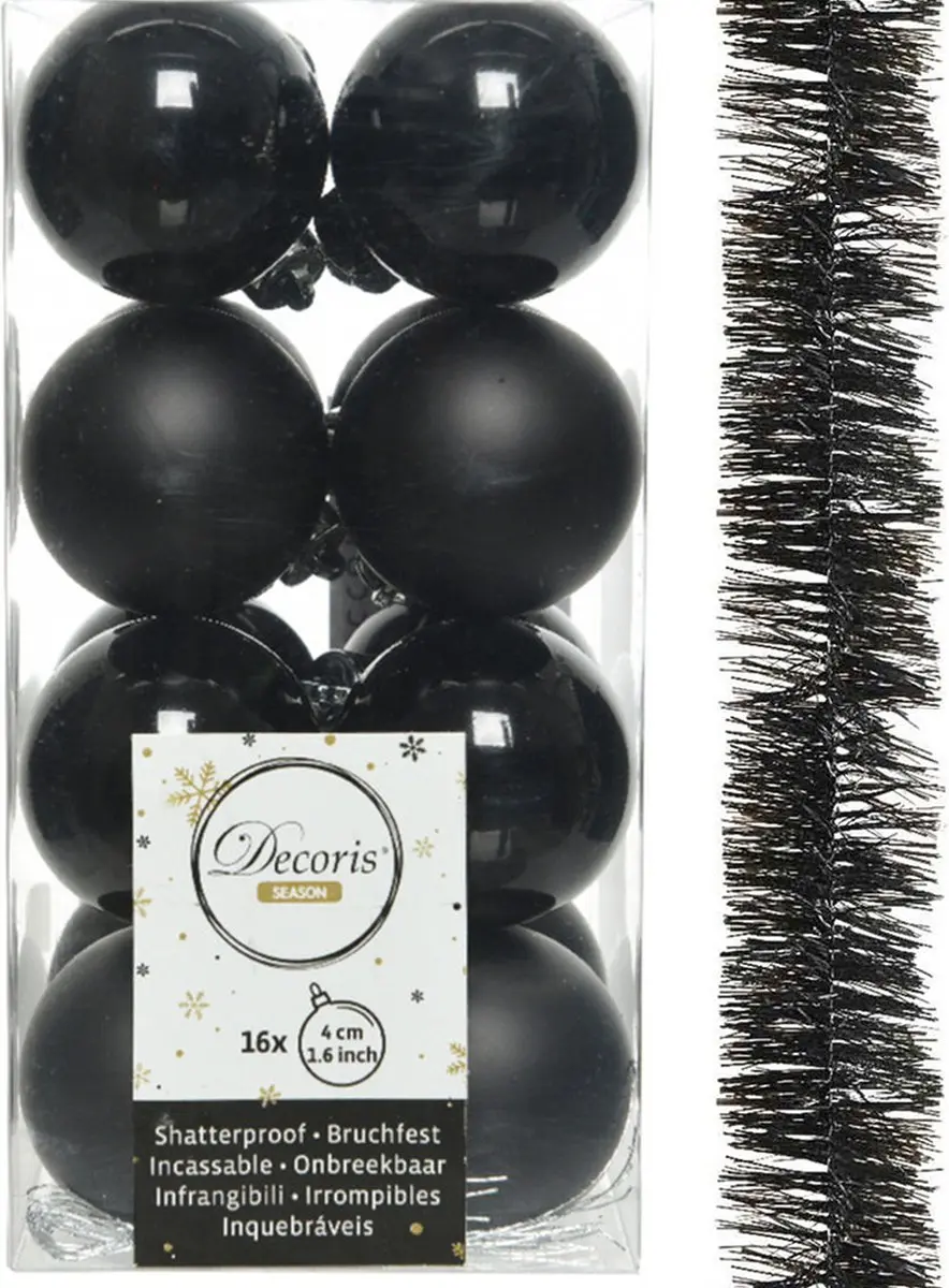 Decoris kerstballen 16x st 4 cm