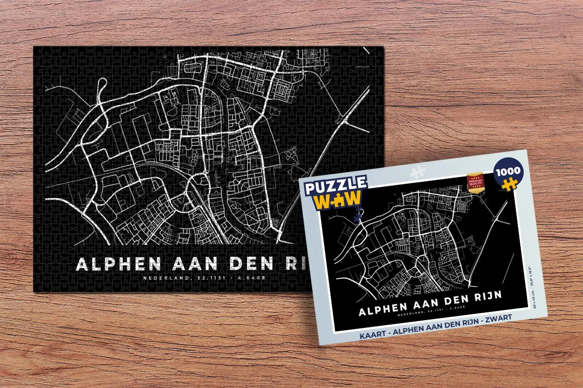 PuzzleWow Legpuzzel Alphen aan den Rijn 1000 Stuks - Multicolor
