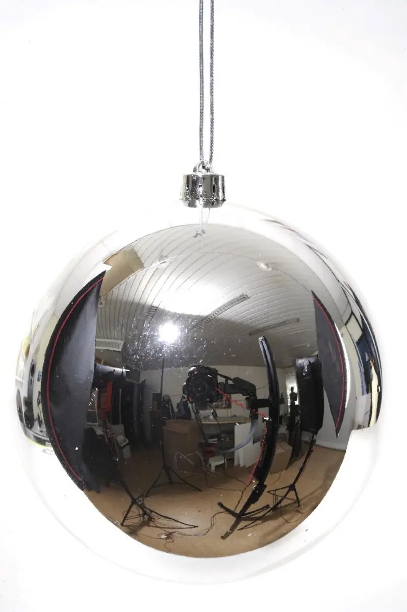 Kerstbal Kunststof Ø14cm Zilver - afbeelding 2 van 2