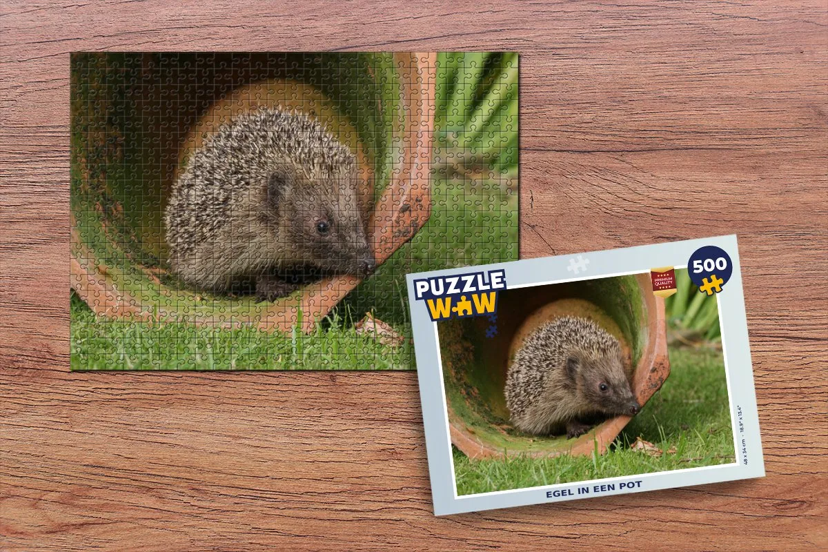 PuzzleWow Legpuzzel Egel in een Pot 500 Stuks